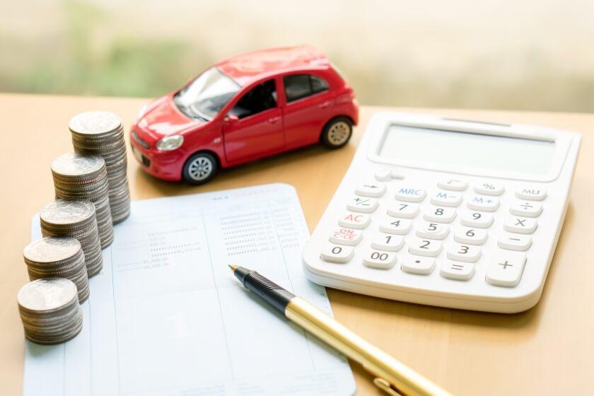 car calculator and money 