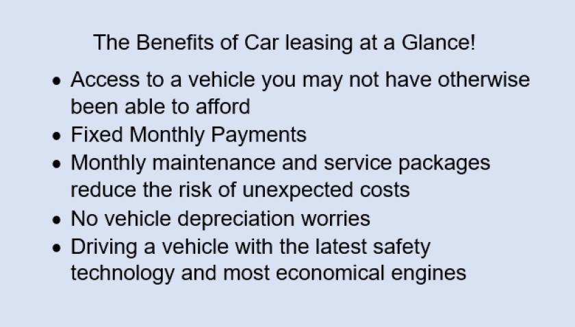 the benefits of car leasing at a glance
